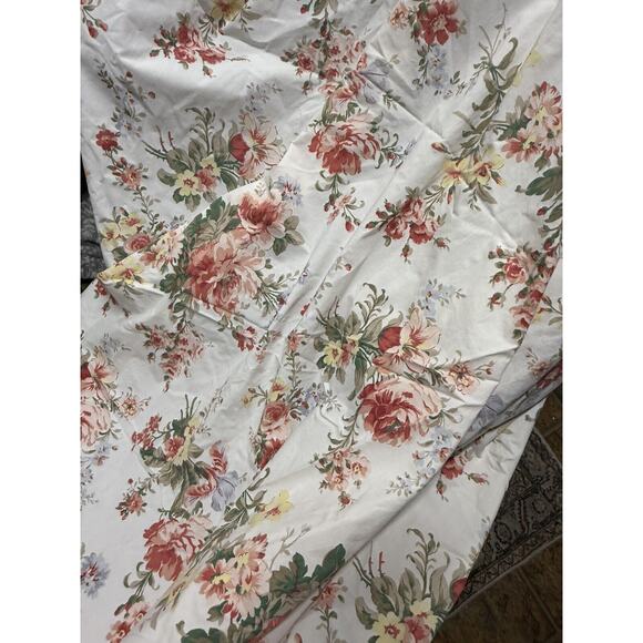 VTG 90s Ralph Lauren Full sheet set (Fitted Flat 2 Pillow Cases) Shabby cottage - Picture 8 of 9